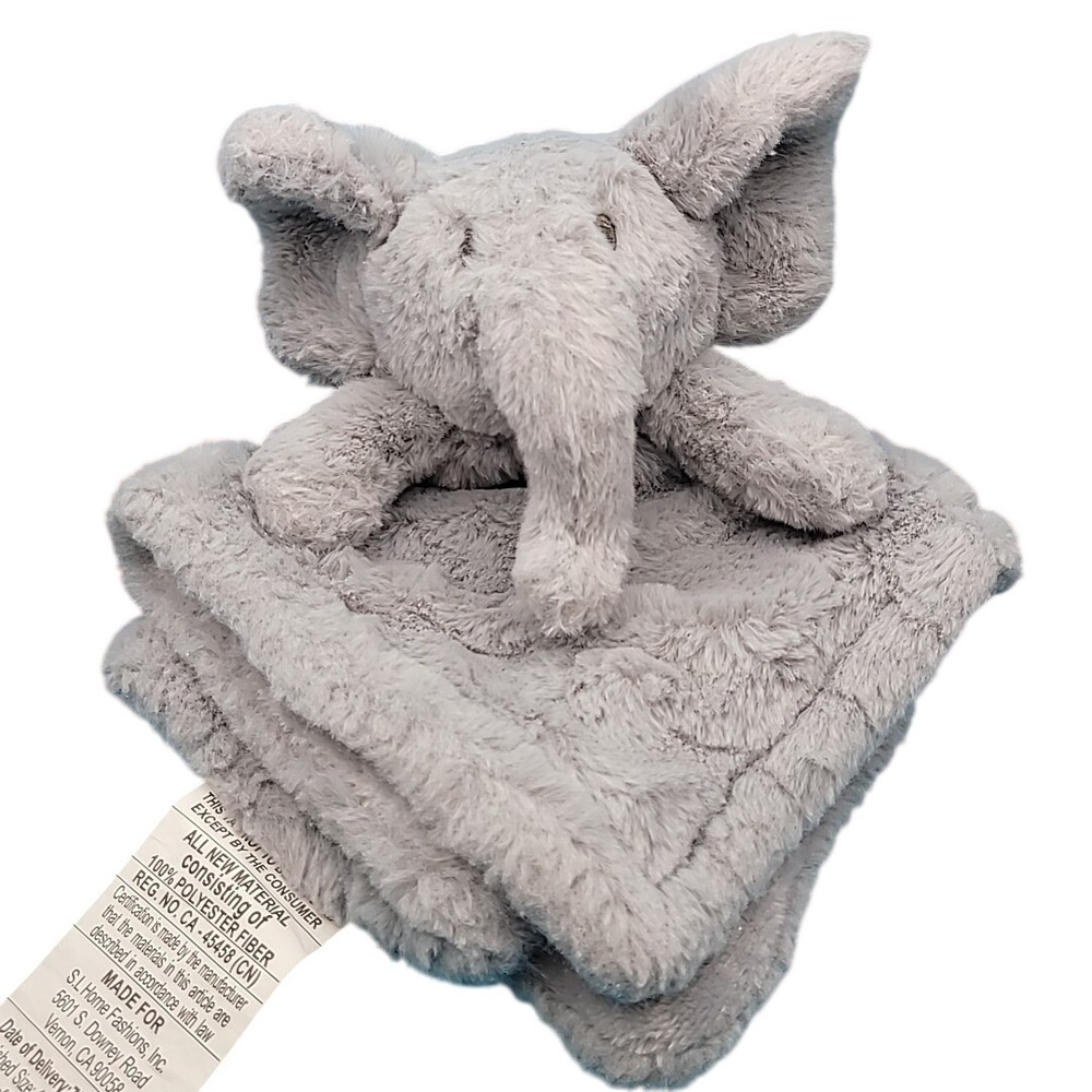 Plush Elephant Lovey Baby Blanket by SL‎ Home Fashions Soft Thick